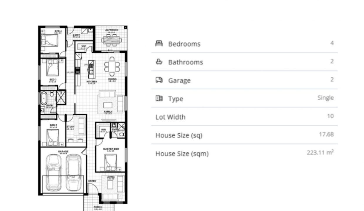 Lydia 24 SQm Single Story Floor Plan